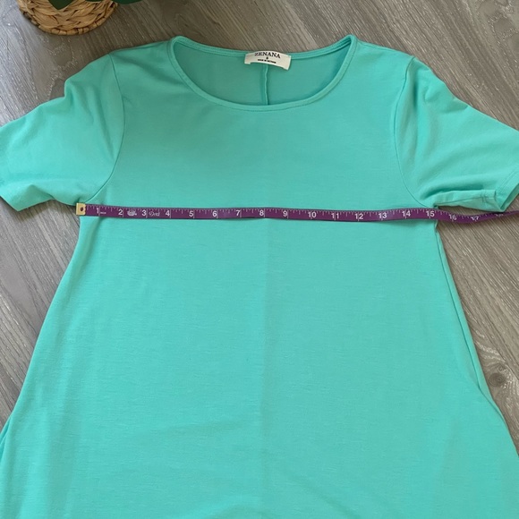 Zenana Mint Blue Ruffle Bottom Midi Dress - Picture 9 of 11